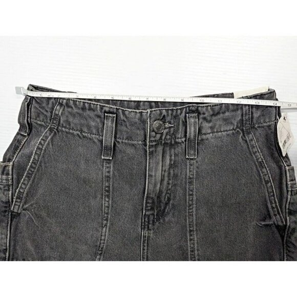 Free People Major Leagues Mid Rise Cuffed Black Jeans Size 26 (MSRP $128) - Picture 9 of 9